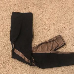 Fabletics black and copper leggings